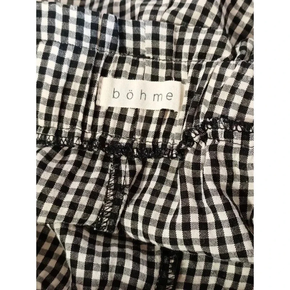 Böhme Women's Size Small Black Gingham Shorts With Pockets - Picture 2 of 10